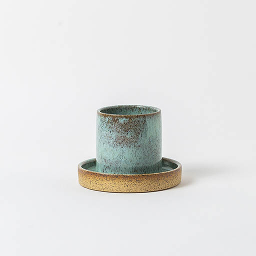 Copo café Porto PP (Taiti) Copo café Lisboa com pires borda reta - Verde Menta - Imagem 1