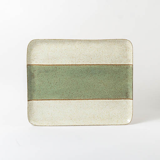 Japonês Serafine travessa G (acqua e off white) Travessa retangular M - Imagem 1