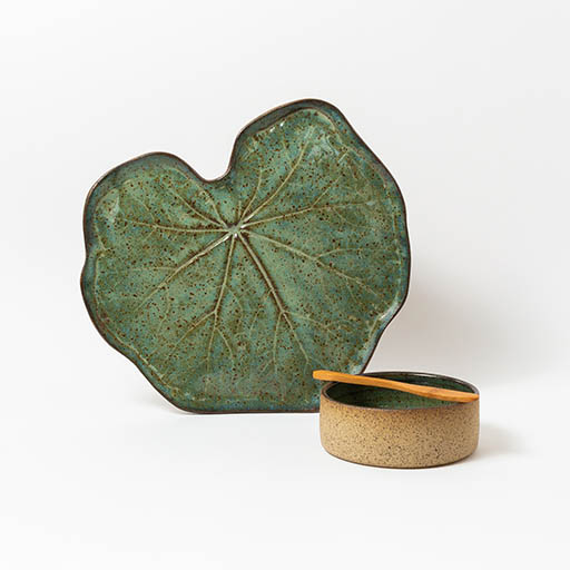 Kit prato folha G (verde jade) Kit prato folha - Imagem 1