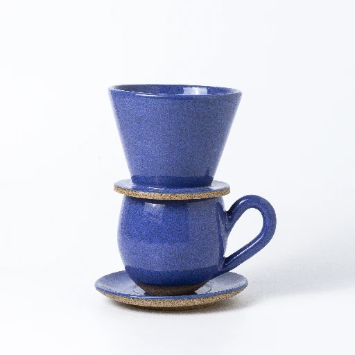 COADOR P + XICARA EVORA (MARINE) Coador P + xícara Evora - Imagem 1