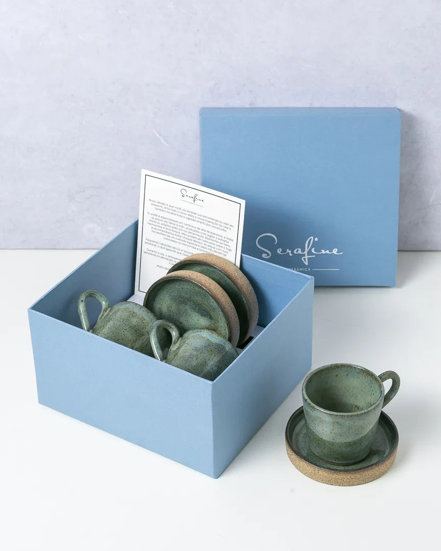 special gift duo xicara Lisboa (verde jade) Xícara Lisboa Special Gift Duo - Imagem 1