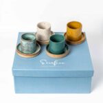 Jogo de 4 copos de Café Porto com pires