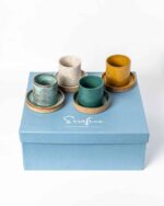 Jogo de 4 copos de Café Porto com pires